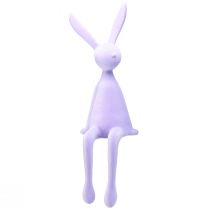 Article Lapin de Pâques assis, floqué, lilas, 56 cm