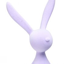 Article Lapin de Pâques assis, floqué, lilas, 56 cm