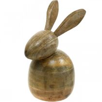 Assis lapin en bois, lapin décoratif, décoration en bois, Pâques 18cm