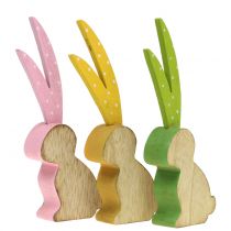 Article Figure à décorer lapin longue oreille 15cm 6pcs