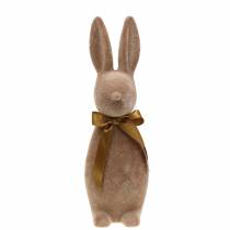 Lapin floqué marron H42cm
