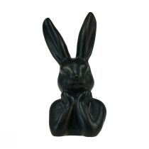 Article Buste Lapin Pensif Noir 7×6×15cm 2pcs