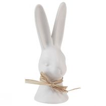 Article Décoration tête de lapin lapin de Pâques lapin blanc en céramique 17cm