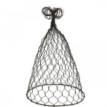 Article Capot fil, cloche décorative, treillage en métal Marron H25cm Ø16cm