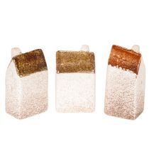 Article Ensemble de maisons miniatures décoratives en céramique, 7 cm, 3 pièces