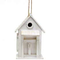 Birdhouse à suspendre blanc H25,5cm