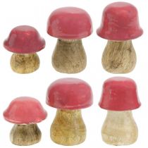 Déco automne champignons déco en bois Champignons en bois violet H5-7cm 6 pièces