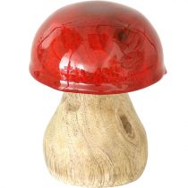 Déco automne champignons déco en bois Champignons en bois rouge H5-7cm 6 pièces