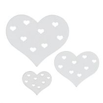 Article Mélange de cœurs blancs 3,3cm - 7cm 54P