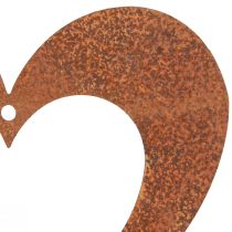 Article Coeur décoration rouille coeur métal patiné 15cm 6 pcs
