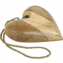 Article Coeur en bois, coeur décoratif à suspendre, décoration coeur H19cm