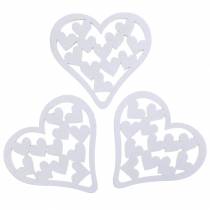 Article Décoration à disperser coeur blanc 5cm 40 pcs