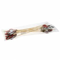 Article Bouchons coeur en bois rouge, blanc 38cm 12 pcs