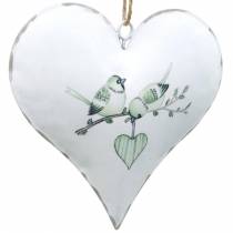 Cintre de décoration coeur avec motif oiseau, décoration coeur pour la Saint Valentin, pendentif métal forme coeur 4pcs