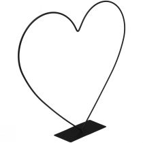 Article Anneau décoratif en forme de cœur avec boucle en métal pour debout L40,5 cm