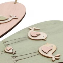 Article Coeur en bois, coeur décoratif à suspendre, décoration coeur H16cm 6pcs