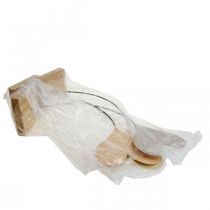 Article Décoration de table coeurs mariage, décoration coeur métal beige/orange/jaune H40cm 3pcs