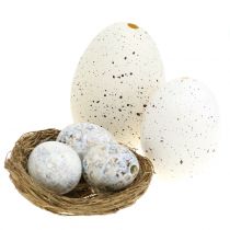 Oeufs assortis oie, poule et caille 3.5cm – 8cm 12pcs