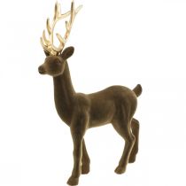 Article Déco cerf décoration figure déco renne floqué marron H37cm