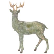 Article Figurine de cerf décorative, debout, détaillée, 43 cm