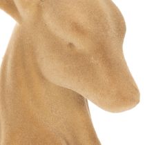 Article Figurine décorative représentant un cerf couché avec des bois, décor floqué, 58 cm