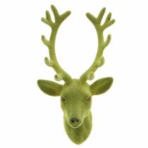 Article Tête de cerf déco floquée vert mousse 10cm x 20cm 3 pcs
