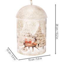 Article Cloche à motif de Noël à suspendre, 26 cm