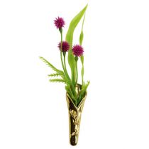 Article Broche de mariage magnétique dorée 5 cm