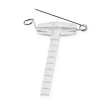 Épingle de mariage transparente/argentée 5cm 50p