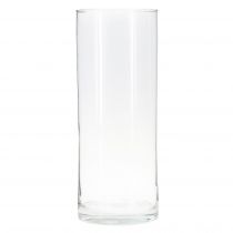 Article Grand vase en verre cylindre en verre transparent Ø12cm H30cm