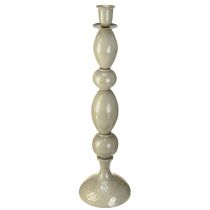 Article Bougeoir haut en métal gris doré 51cm
