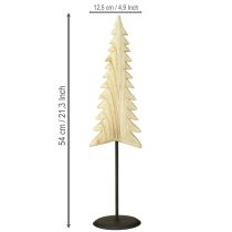 Article Sapin de Noël en bois Décoration de Noël Paulownia naturel H54cm