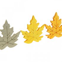 Scatter décoration automne, feuilles d&#39;érable, feuilles d&#39;automne doré, orange, jaune 4cm 72p