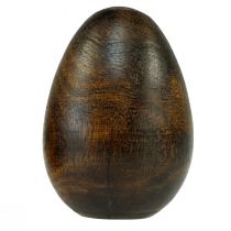 Oeufs en bois de manguier marron Oeufs de Pâques en bois H9,5–10cm 2pcs