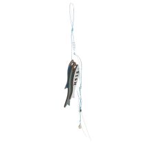 Article Cintre en bois poisson bleu 36cm 4 pcs