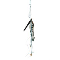 Article Cintre en bois poisson bleu 36cm 4 pcs