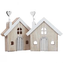 Article Support de table décoratif pour maison en bois, 16,5 cm, 2 pièces