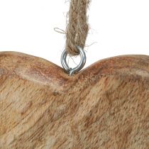 Article Coeur en bois coeurs décoratifs naturels à suspendre en bois 10cm 8 pcs
