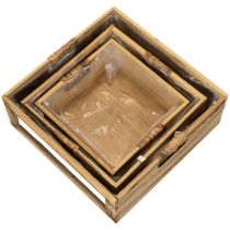 Article Boîte en bois avec tableau noir et insert, lot de 3 tailles, 30 cm