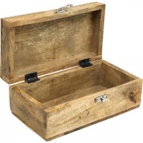 Boîte en bois avec couvercle boîte à bijoux boîte en bois 21.5×11×8.5cm