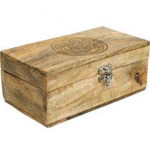 Boîte en bois avec couvercle boîte à bijoux boîte en bois 21.5×11×8.5cm