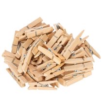 Article Mini pinces à linge décoratives en bois, 3,5 cm, lot de 50.