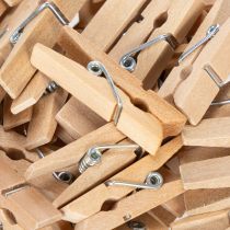 Article Mini pinces à linge décoratives en bois, 3,5 cm, lot de 50.
