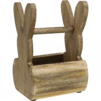 Article Panier de Pâques lapin décoration de table en bois Pâques Panier de Pâques 13×12×20cm