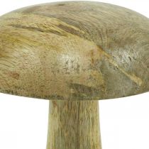 Champignon en bois naturel, décoration bois jaune automne déco champignons 15×13cm