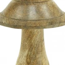 Article Champignon en bois avec rainures décoration en bois champignon bois de manguier naturel 11,5×Ø10cm