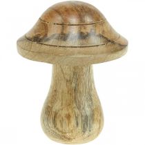 Article Champignon en bois avec rainures Automne déco champignon bois de manguier naturel 10×Ø8cm