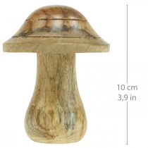 Article Champignon en bois avec rainures Automne déco champignon bois de manguier naturel 10ר8cm
