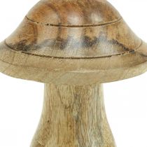 Article Champignon en bois avec rainures Automne déco champignon bois de manguier naturel 10×Ø8cm