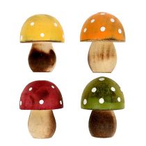 Décor à saupoudrer de champignons en bois 3cm assortis 24pcs